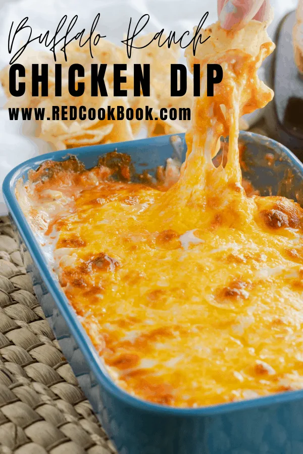 Buffalo Ranch Chicken Dip is a quick and easy 5 ingredient appetizer. It's cheesy and packed full of flavor. It's also gluten-free!