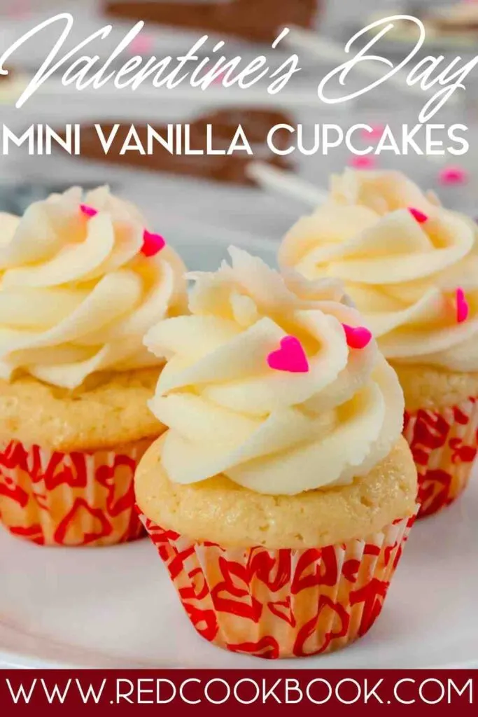 Valentines Day Mini Vanilla Cupcakes
