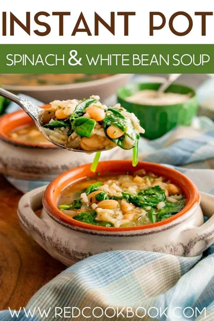 Instant Pot Spinach and White Bean Soup 1